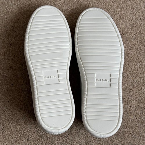 PAUL SMITH grey leather Signature Stripe THEO trainers sneakers shoes UK 7 US 8 - Picture 14 of 15