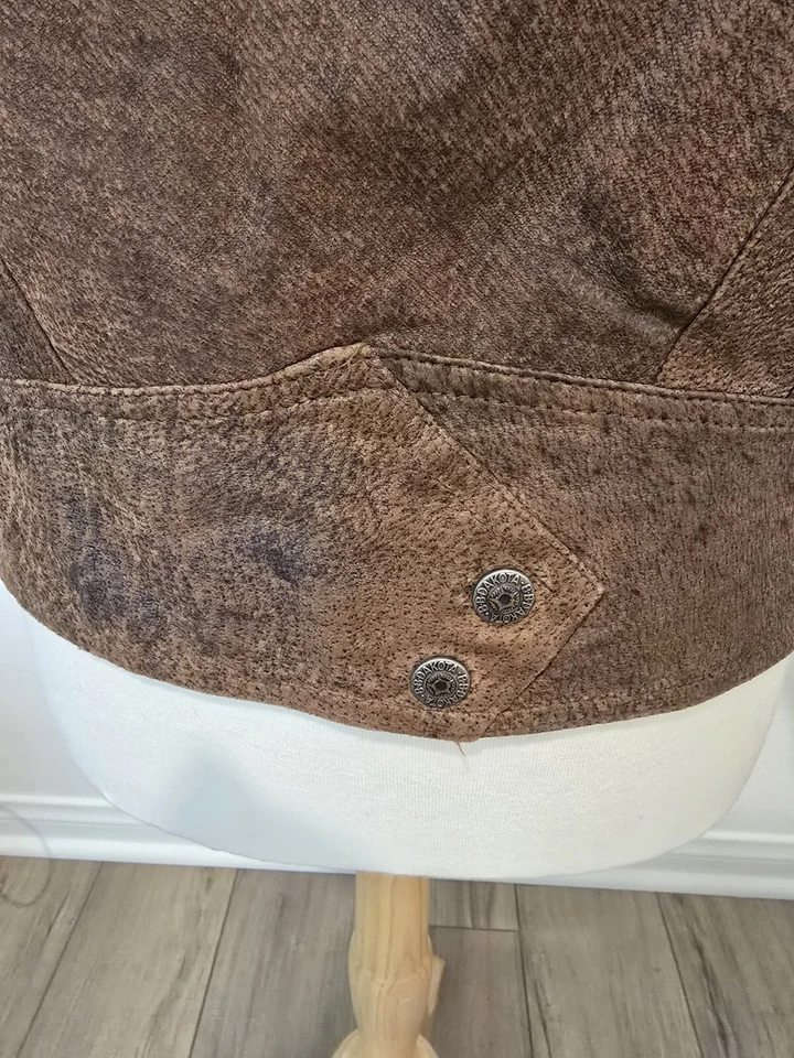 Chaqueta de cuero genuino BB Dakota marrón para mujer mediana Corea Foto 4 de 4