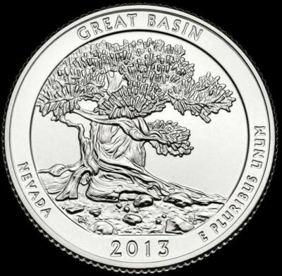 2013年 ATB 銀貨 5オンス ネバダ・グレート・ベイスン 2013 P Great Basin National Park Quarter Nevada 