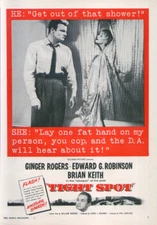 Brian Keith Ginger Rogers Tight Spot ad 1955