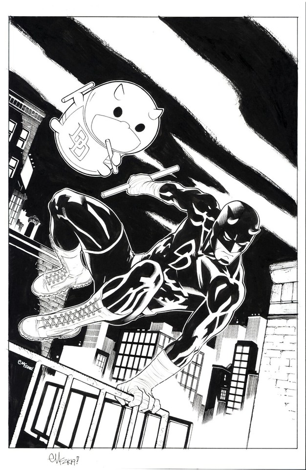 Ed McGuinness Original Art - Daredevil #10 Tsum Tsum Variant (2016) Comic Art