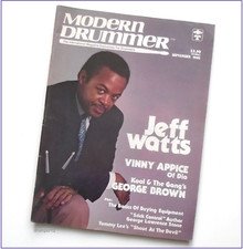 MODERN DRUMMER - Sept 1985 - JEFF WATTS + Vin...