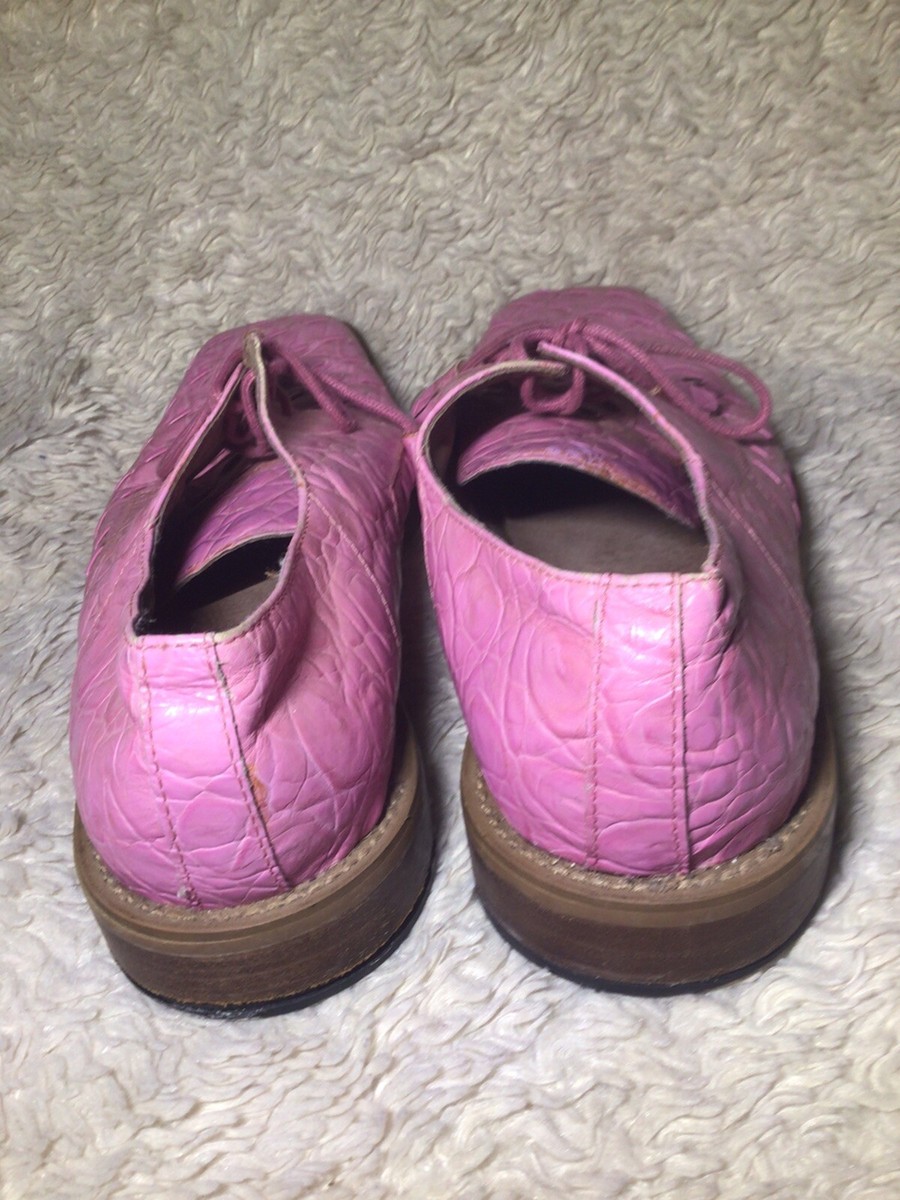 GIORGIO SERUTINI Genuine leather pink crocodile alligator  display picture 3