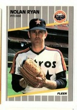 1989 Fleer NOLAN RYAN Baseball Card #368 Houston Astros Baseball Card HOF