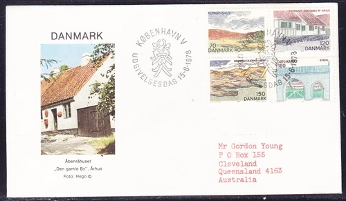 Denmark 1978 Central Jutland First Day Cover Addressed to Australia