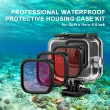 For Gopro Hero 8 No Case Only Filter US SELLER 3 Filter Kit Diving Protect Cover
