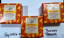 3x Crabtree  Evelyn Oatmeal  Wheatgerm Triple Milled Bar Soap 3.5 Oz NEW LOT
