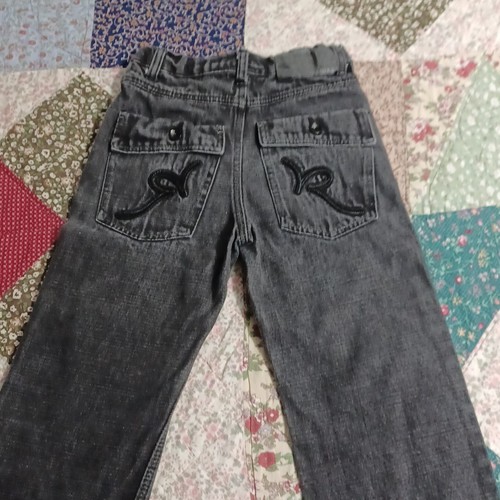 Vintage Rocawear Jeans Boys Size 7 Wide Leg Baggy Medium Wash 90s Y2K Hip Hop - Picture 10 of 10