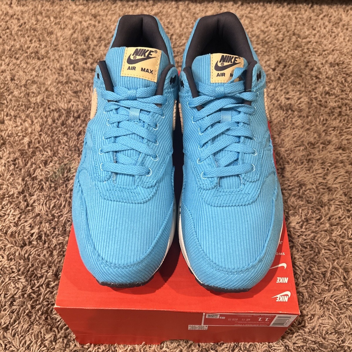 Nike Air Max 1 - Corduroy Mens - Baltic Blue Sesame Gridiron
