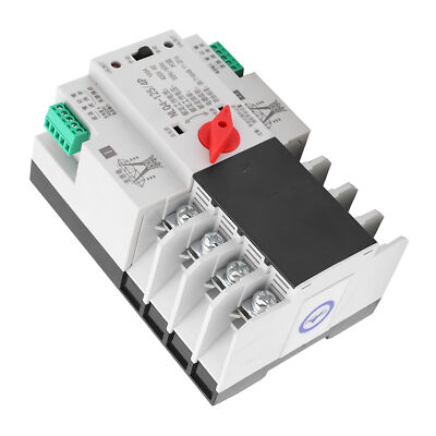 AutoTransfer Switch Din Rail 4P 3Phase 4Wire Uninterruptible Power Control 100A