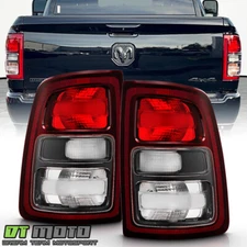 For 2019-2024 RAM 2500 3500 Incandescent Black Bezel Halogen Tail Lights L+R SET