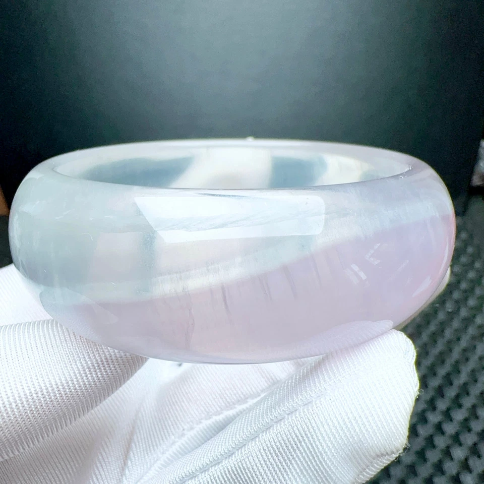 Brazalete Brazalete 60,4 mm Natural Púrpura Transparente Cuarzo Cristal Piedras Preciosas AAA Foto 4 de 4