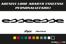 Logo Scritta esseesse Abarth 2 pz Adesivo in Vinile  2pz