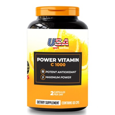 Power Vitamina C 1000 (60 Cápsulas) - USA SPORT NUTRITION