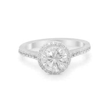 Accent Dazzling Wedding Engagement Round Ring CZ 925 Sterling Silver 10mm