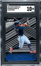 2021 Panini Chronicles Clear Vision #6 Ronald Acuna Jr. SGC 10 GEM MINT