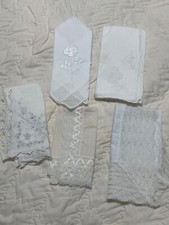 handkerchiefs women lot of vintage white great for use or fabric see pics