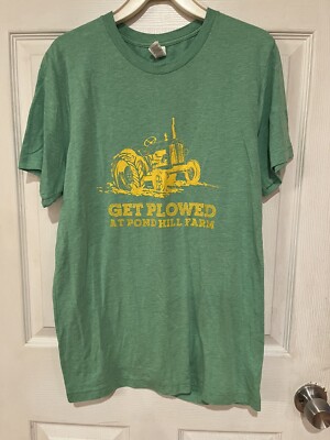 Get Plowed At Pond Hill Farm Harbor Springs Michigan Men M Tee Shirt Dad Humor