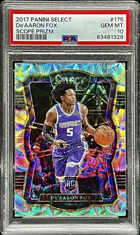 De’Aaron Fox PSA 10 - 2017 Select Premier #175 SCOPE PRIZM Rookie RC - SA Spurs