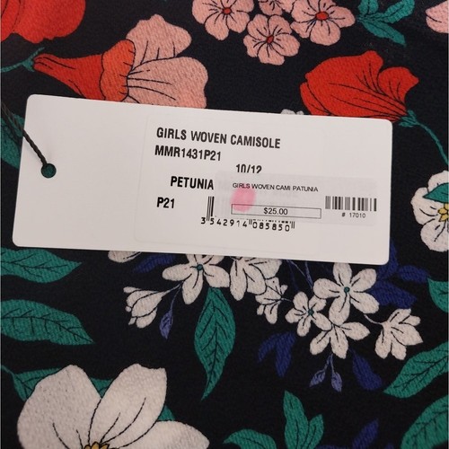NWT Mini Molly Girls Floral Spaghetti Strap Camisole Shirt Sz 10/12 - Picture 6 of 8