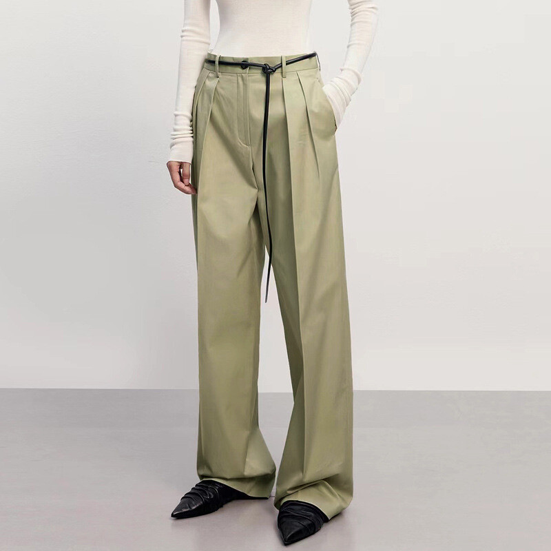 FILA Pantaloni donna THE ROW classici gamba larga vita media dritti semplici casual