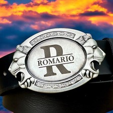 Engraved Belt Buckle Custom Personalized Monogramed Western Buckle For 1.5" Belt