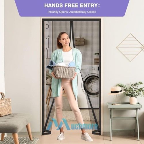 Moskitonetz Netz Bildschirm Insekten Fliegenvorhang Haustier Terrasse Handfrei Magnetverschluss - Bild 9 von 15