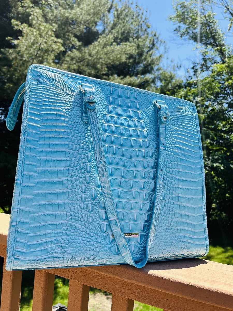 Brahmin Tia Dusty Blue Melbourne Leather /Satchel /Shoulder Bag