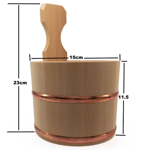 Fragrant Sawara Cypress Wood Japanese Onsen Hot Spring Mark Kata-Te Bath Ladle - Picture 12 of 12