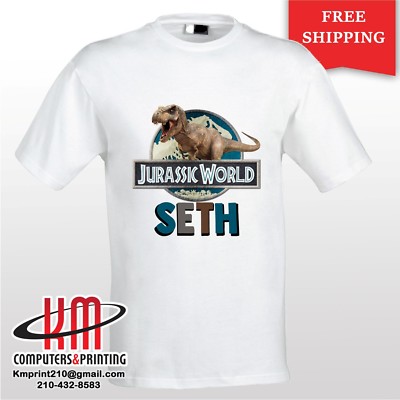 Personalized Jurassic World T-Rex Birthday Shirt | Custom T-Shirt 