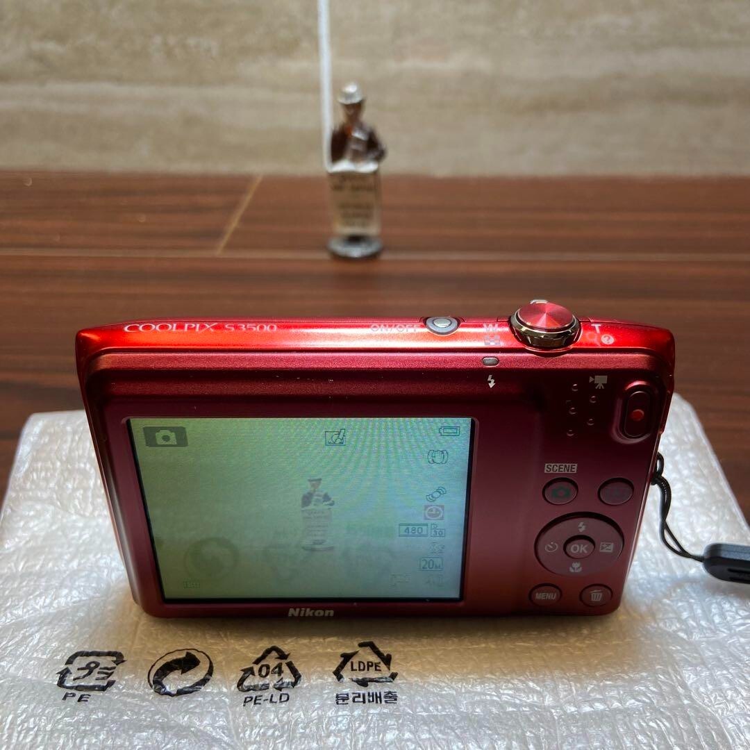 Nikon COOLPIX S3500 20.1MP Digital Camera - Red for sale
