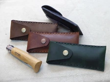 Handmade Leather Sheath for Opinel Nr.8 Handcfrafted Belt Pouch in Four Colors