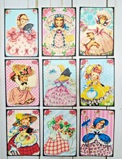 9 Retro Style Girls Handmade Pocket Letter Cards Scrapbooks Junk Journals Crafts