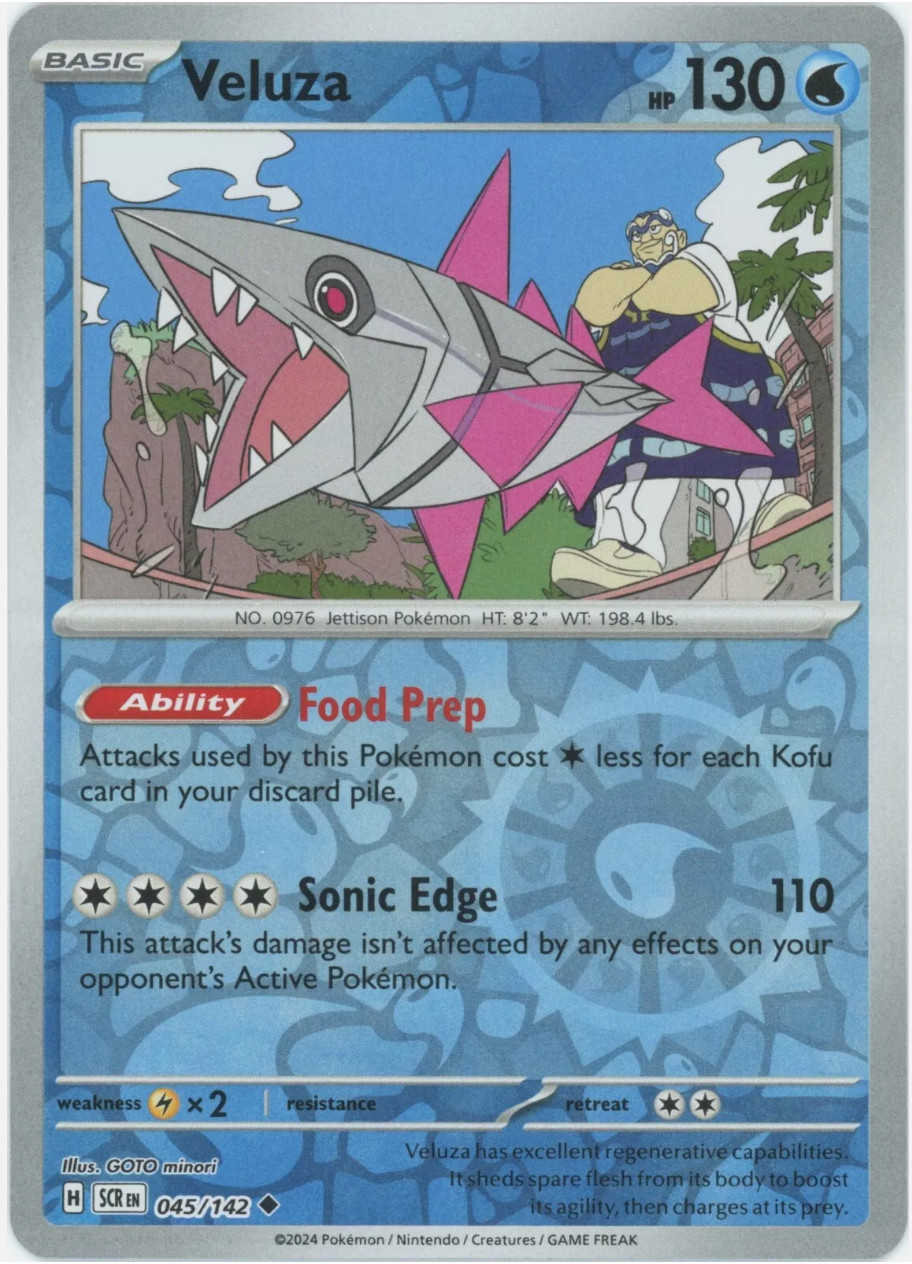 Pokemon -   Veluza - 045/142 - Reverse Holo - Stellar Crown - NM/M - NEW