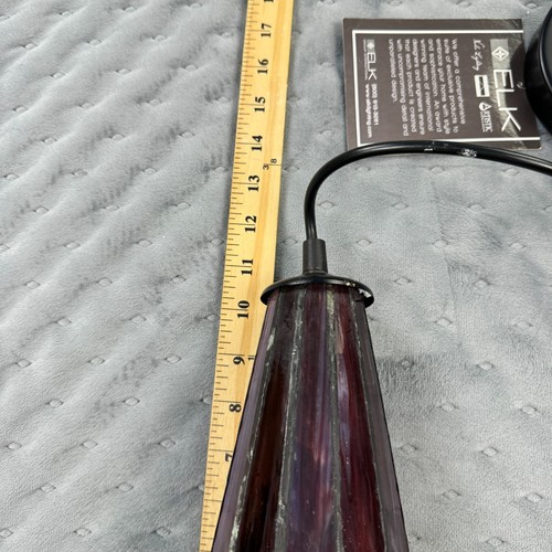Elk Lighting Contemporary Tiffany Chandelier Red Stained Glass Pendant Light NEW - Picture 8 of 11
