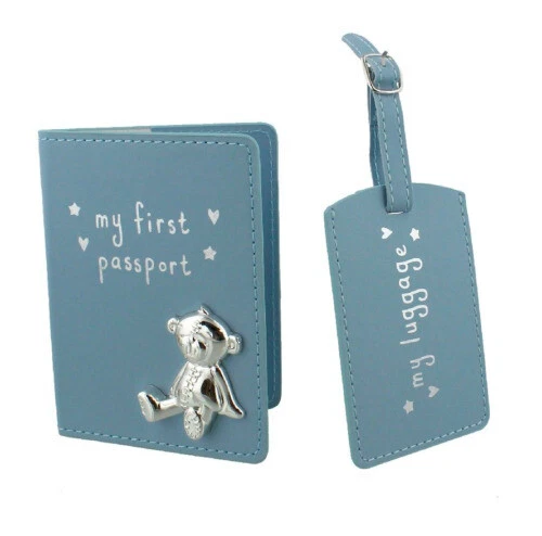 Portadocumentos de viaje azules