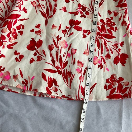 BANANA REPUBLIC Dress Women Size 4 Ruffle Sleeves Spring Coral Pink Linen Cotton - Picture 8 of 12