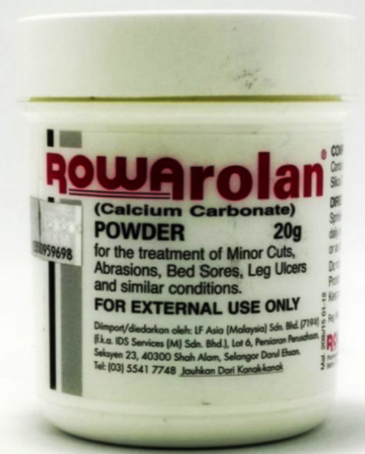 Rowarolan Calcium Carbonate Powder Minor Cuts Abrasions Bed Sores rowarolan-calcium-carbonate-powder-minor-cuts-abrasions-bed-sores