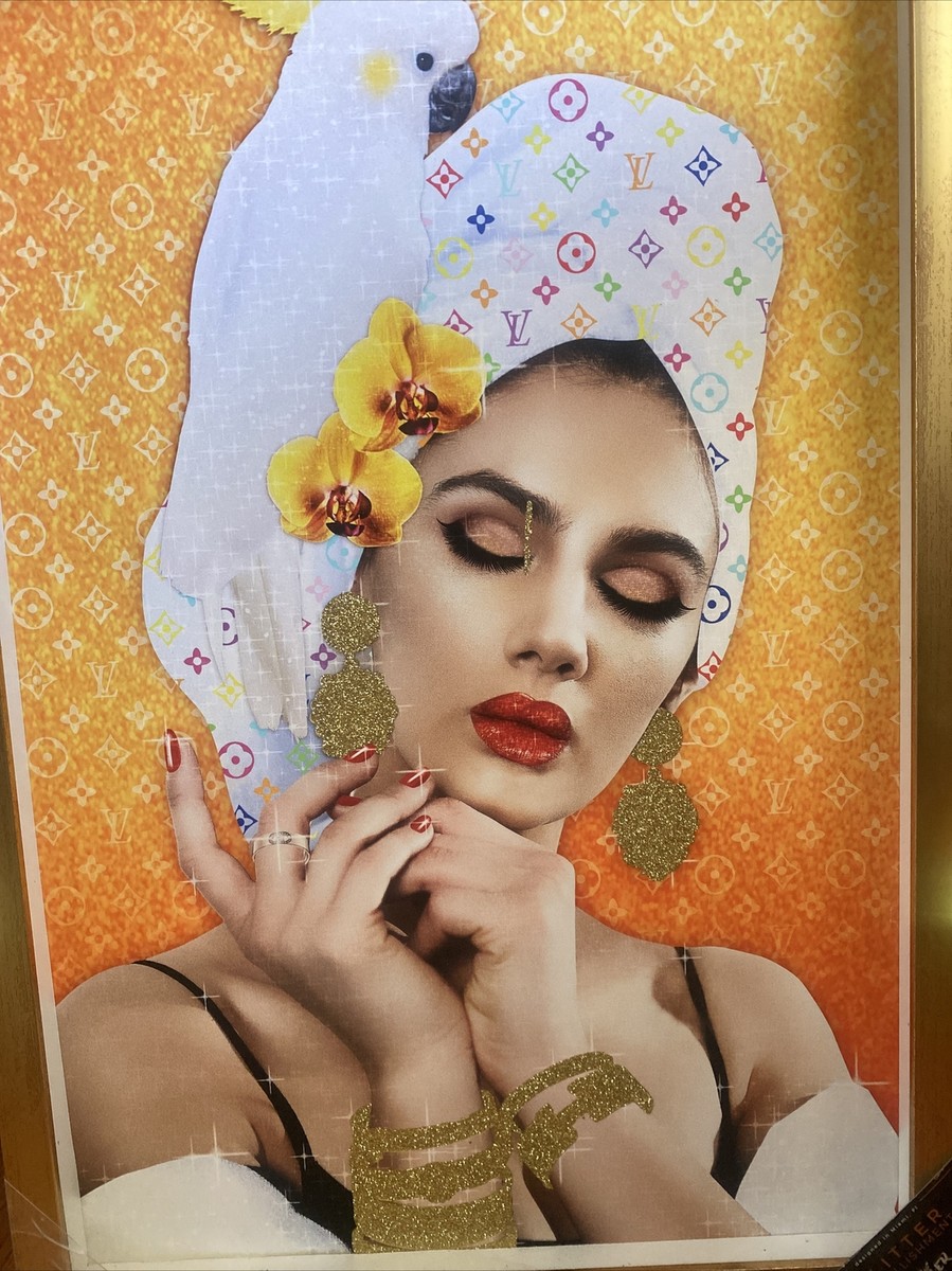 Louis Vuitton Glitter Embellished Wall Art Canvas By Oliver Louis Vuitton Glitter Embellished Wall Art Canvas By Oliver