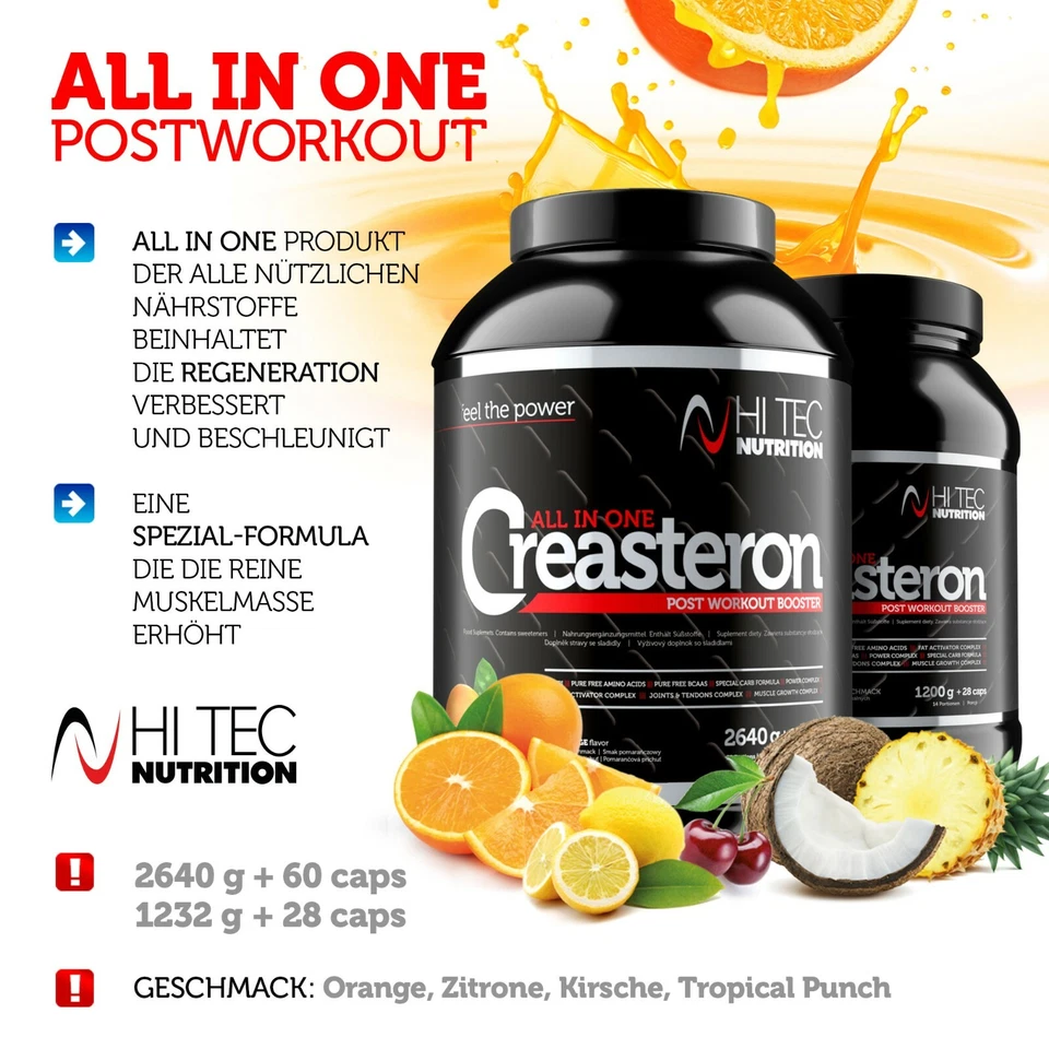 Hi Tec Nutrition - Creasteron - 2640g + 60Kaps. - All In One - Bild 3 von 4