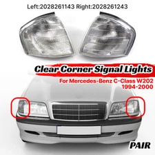 2X Corner Light Turn Signal Lamp Lens For Mercedes Benz C Class W202 1994-2000