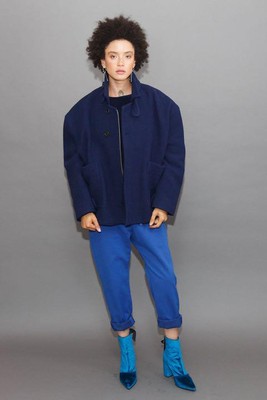 HENRIK VIBSKOV JACKET BLUE WOOL