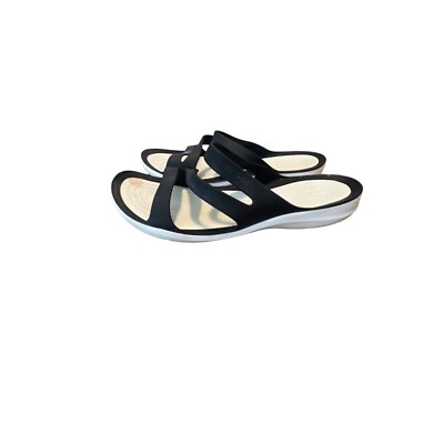 CROCS Swiftwater Women's Size Shoes Black White Iconic