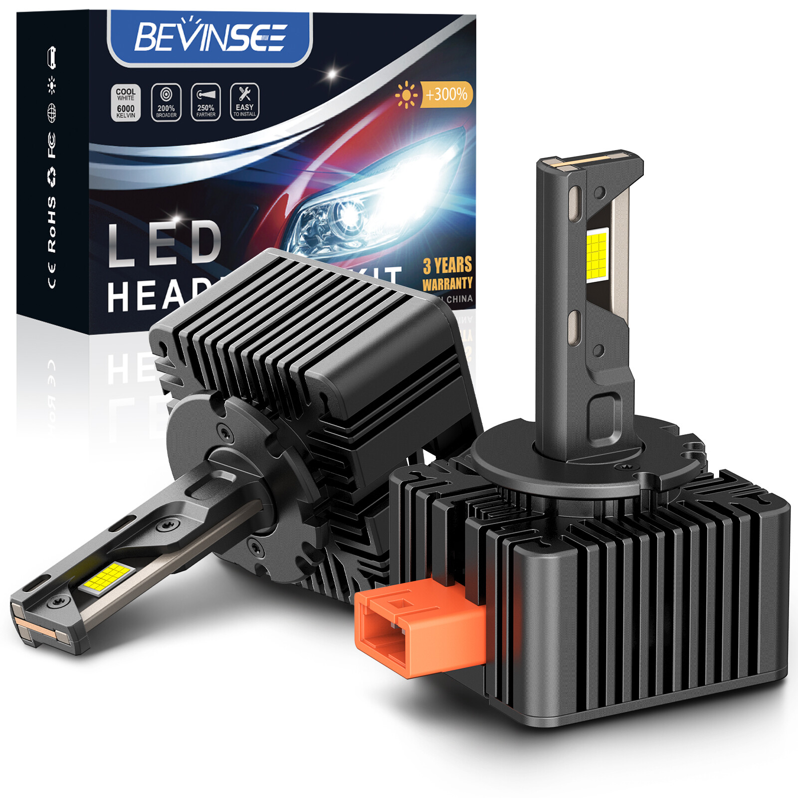 Ampoules LED D3R D3S Haute Performance 80W : Éclairage Avant Premium 6000K