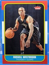 Russell Westbrook 2008-09 Fleer Retro 1986 Rookie RC #86R166 Variation RC INVEST