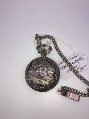 Vintage! Milan Quartz Pocket Watch Train Needs Battery