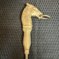 Vintage Brass Shoe Horn Horse Decor Equestrian Gift 19" Long FREE SHIPPING