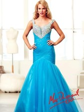 Macduggal Mac Duggal BNWT US6 UK10 Ballgown Party Dress Turquoise