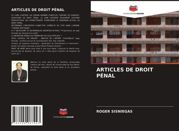 Roger Sisniegas | Articles DE Droit PÉNal | Taschenbuch | FranzöSisch (2021)-image
