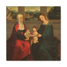 Correa de Vivar, Juan - La Virgen, el Niño y Santa Ana - Canvas Wall Art